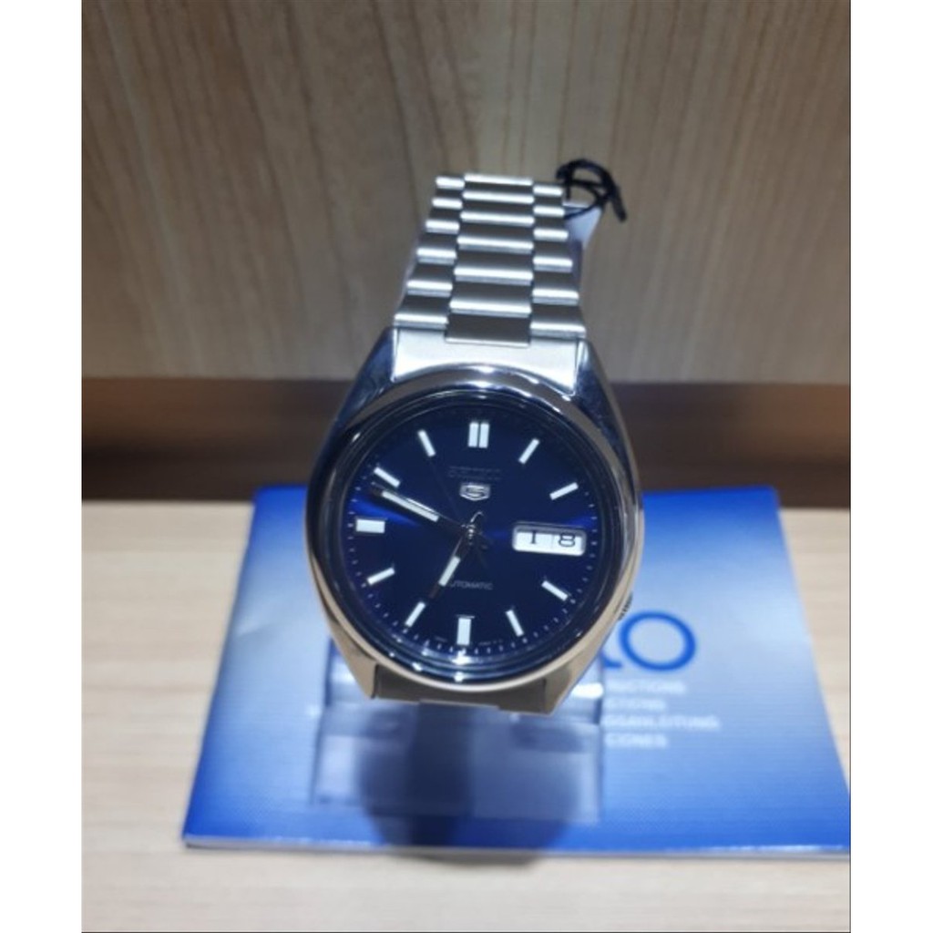 Promo Jam Tangan Pria Seiko ORIGINAL 5 Automatic Blue Dial Stainless Best seller Limited