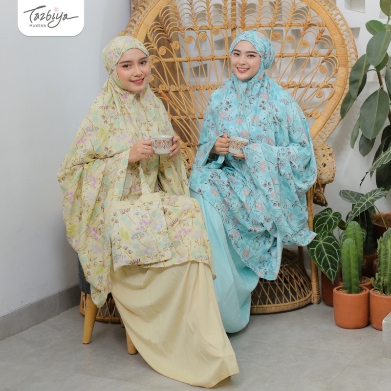 MUKENA TAZBIYA FLOWER ROAD SERIES MUKENA KATUN RAYON MUKENA ADEM