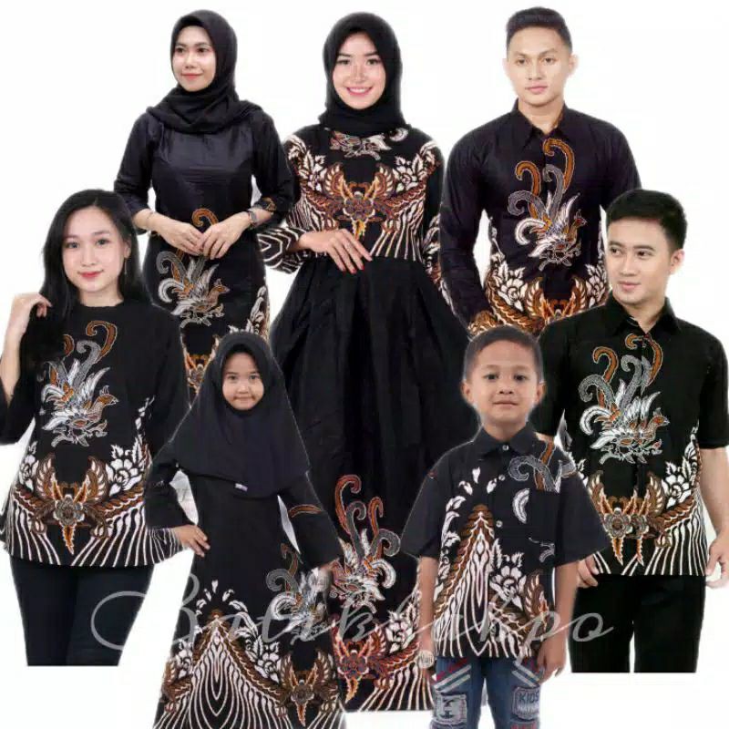 Couple Keluarga Sarimbit Batik Family Seragam Nikahan Couple Batik Saroja Batik Fashion 123