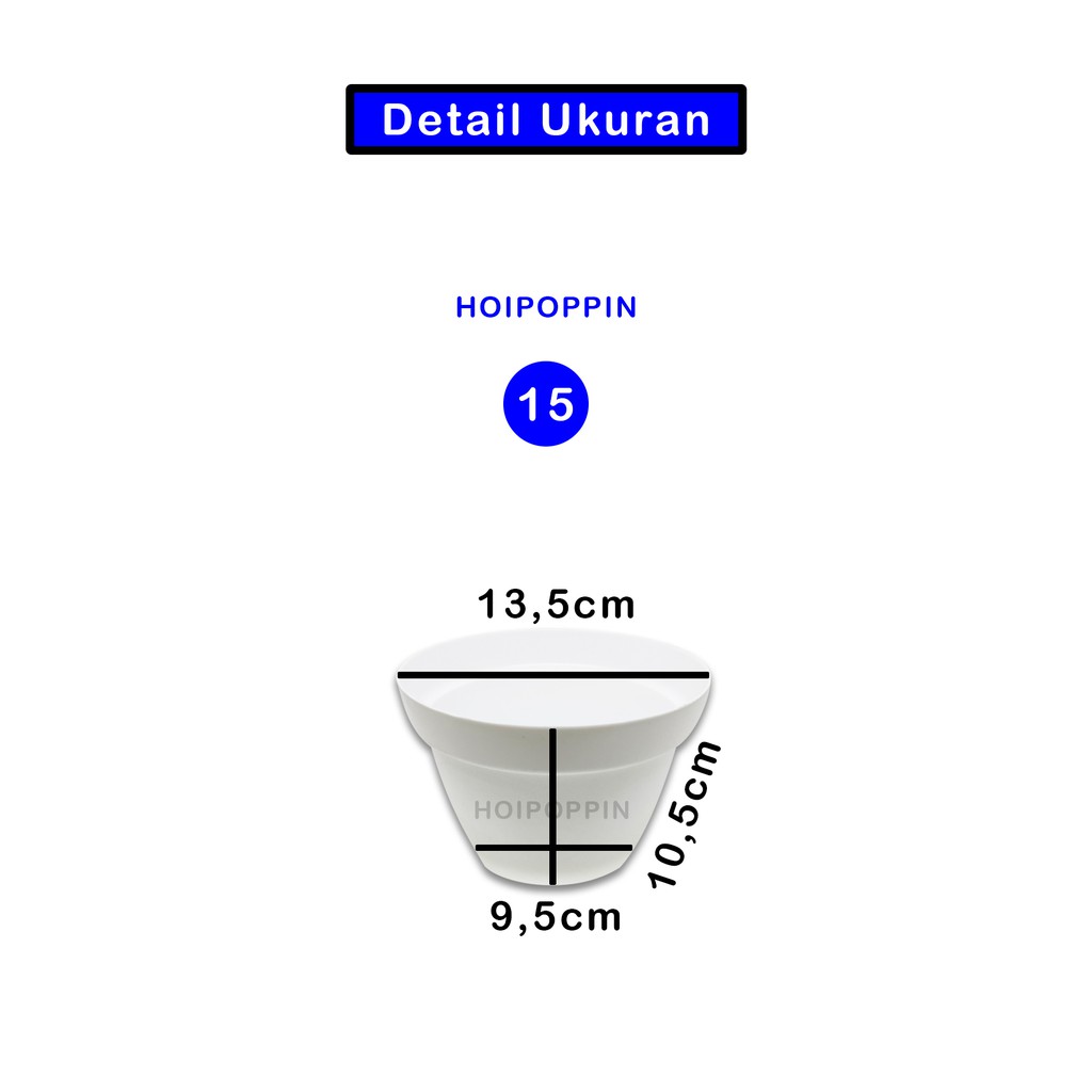 HPP - GROSIR POT 15 PUTIH / POT 15 PUTIH / POT PEMBIBITAN / POT HARGA GROSIR / POT POLOS PUTIH