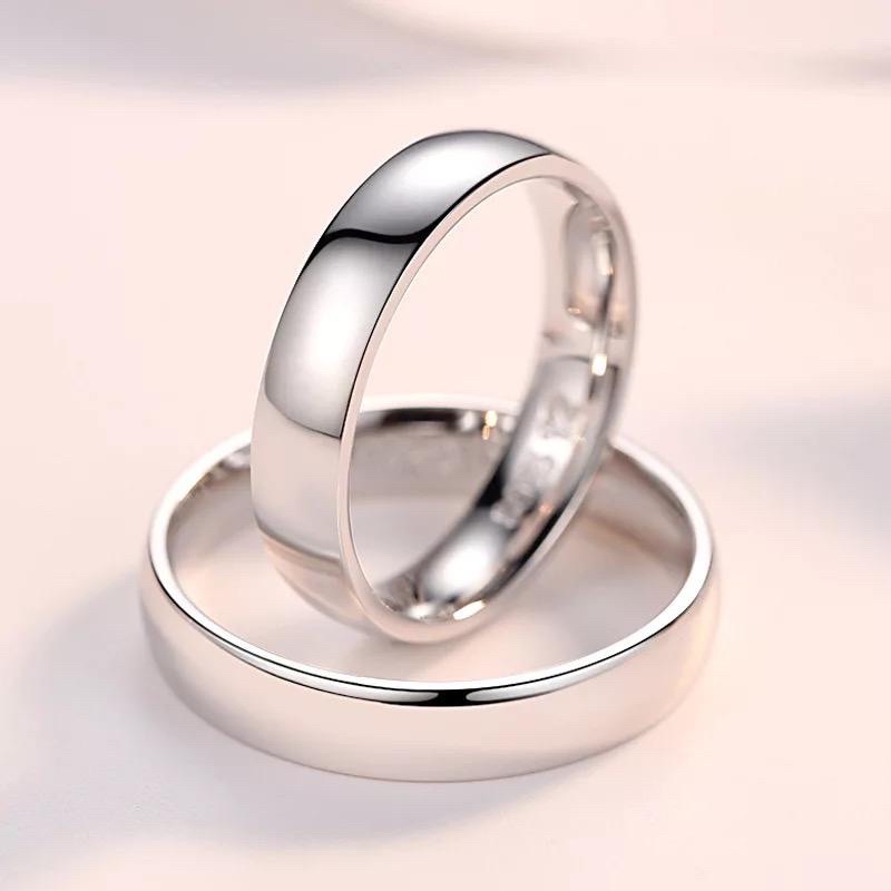 Cincin titanium polos silver murah meriah