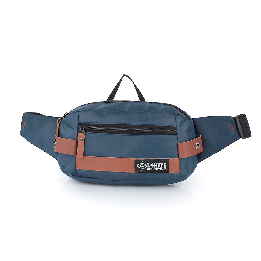 Tas Selempang Waistbag Pria Hitam Kecil Distro Keren Terbaru Simpel Premium Waterproof Anti Air