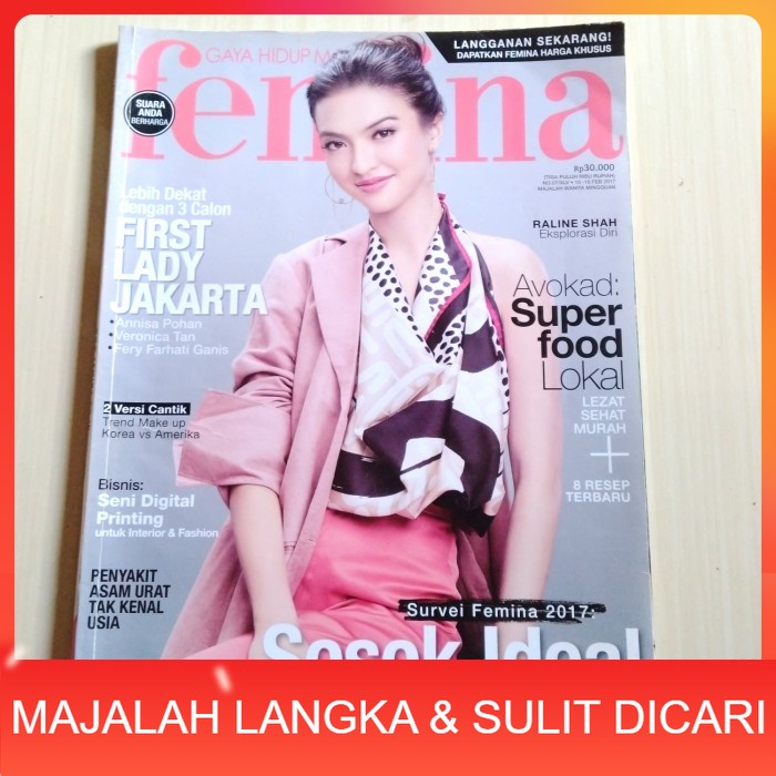 Majalah FEMINA No.7 Feb 2017 RALINE SHAH Langka