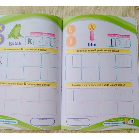 Buku Materi PAUD 1 Set Paket Lengkap isi 6 Materi belajar PAUD untuk Anak