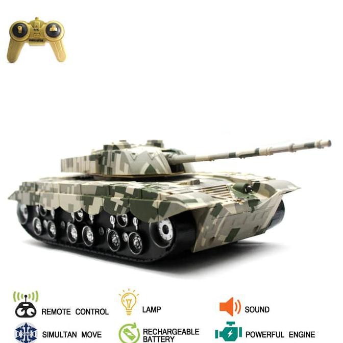 TERJAMIN AMAN Mainan Remote Control RC Tank Tiger
