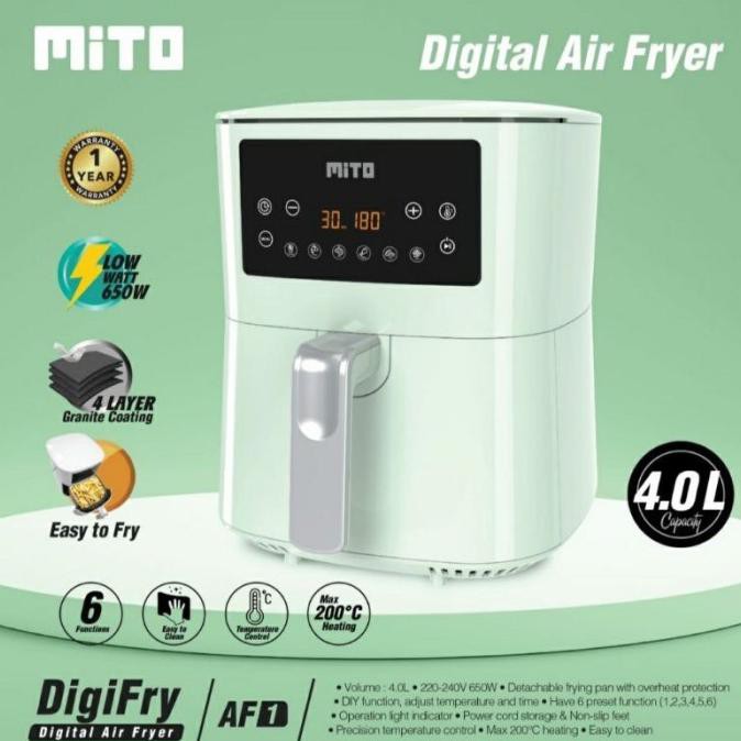 Air Fryer Mito Af-1 Af1 4Liter Low Watt