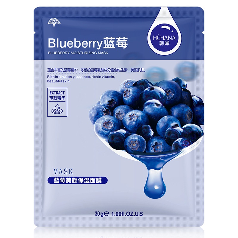 Sheet Mask HCHANA / HCHANA Masker Wajah - BLUEBERRY