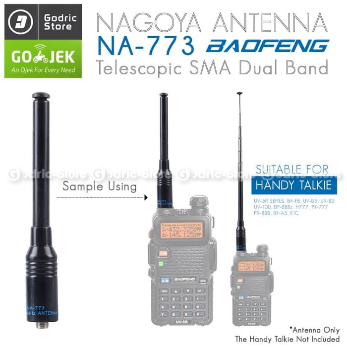 GDE387 Nagoya NA773 SMAF Antena HT NA773 Baofeng 888 UV5R Weierwei