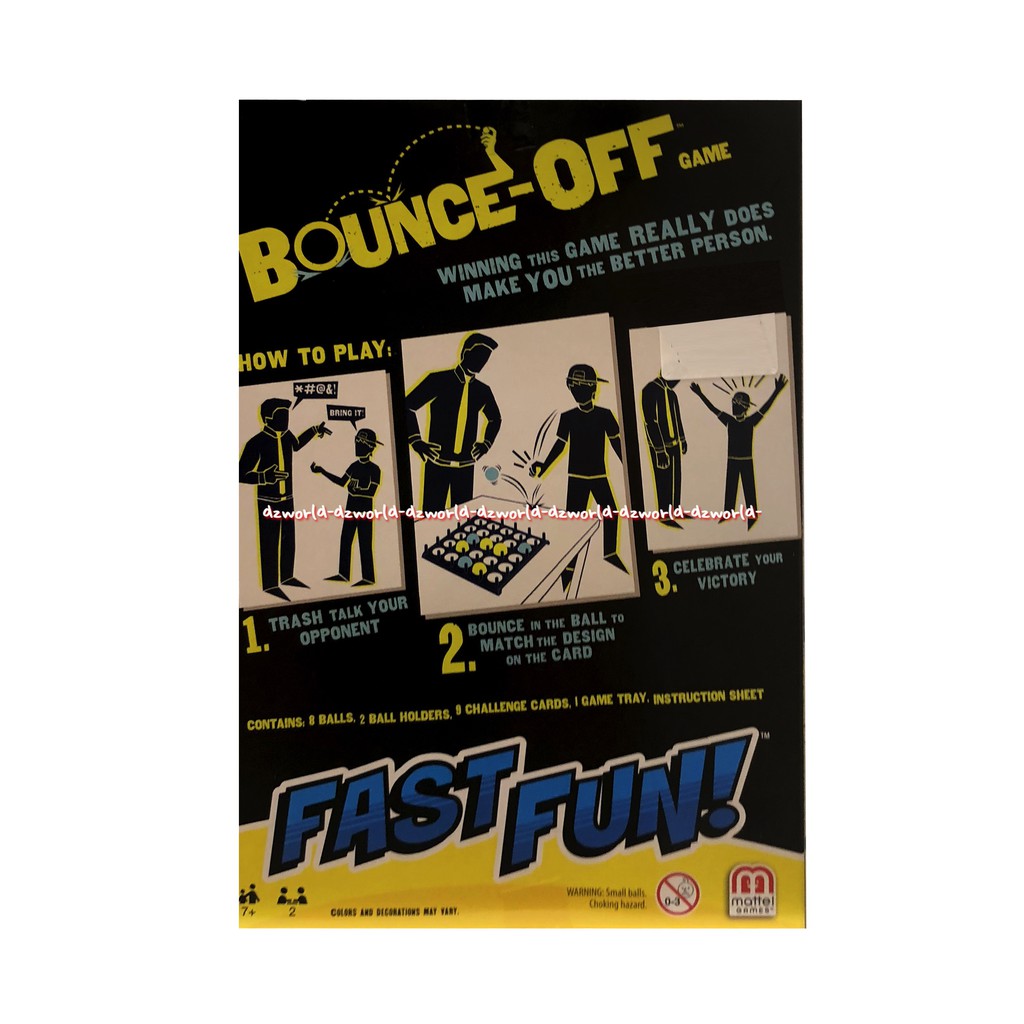 Bounce Off Fast Fun Permainan Rule And Table Bounce off fast fun Mattel permainan strategi anak Bounceoff