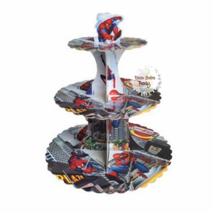 Cake Tier Spiderman / Standing Cake / Cupcake Stand Karakter Spiderman