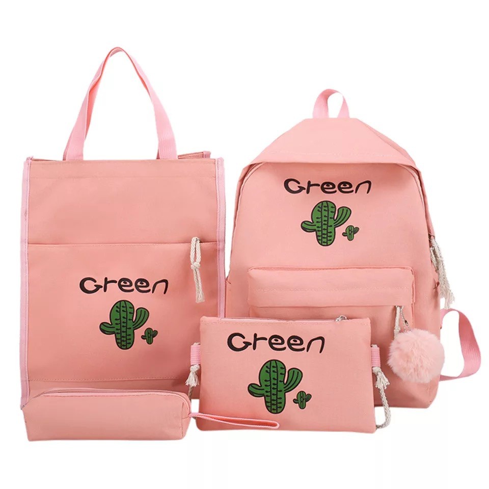 [ COD ] ZOLA - Tas Ransel Backpack Fashion Wanita DONA-GREEN(PINK)