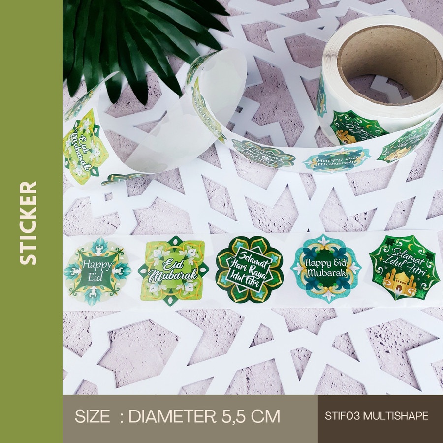

STIF03 MULTISHAPE-Sticker Idul Fitri STIF03 Multishape / Label Hias Lebaran (50 pcs)