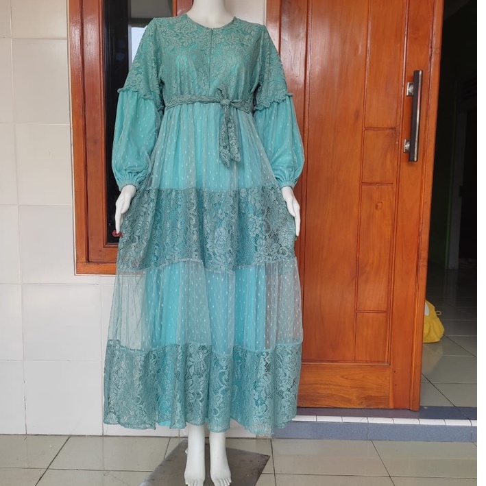 gamis tiledot HQ mix brokat model susun