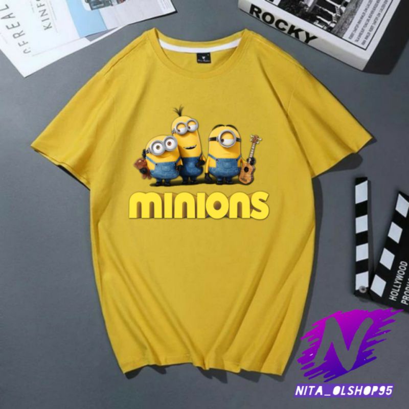 kaos Minions baju kaos anak dan dewasa karakter minions