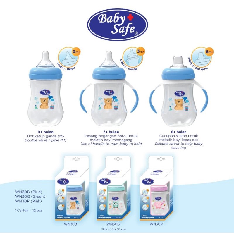 Babysafe Baby Safe Botol Dot Susu Model Wideneck Original