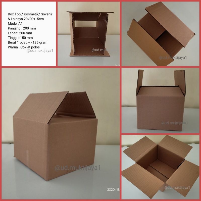 Box Kotak Karton Kardus xx15cm Coklat Polos Ukuran Box Topi Shopee Indonesia