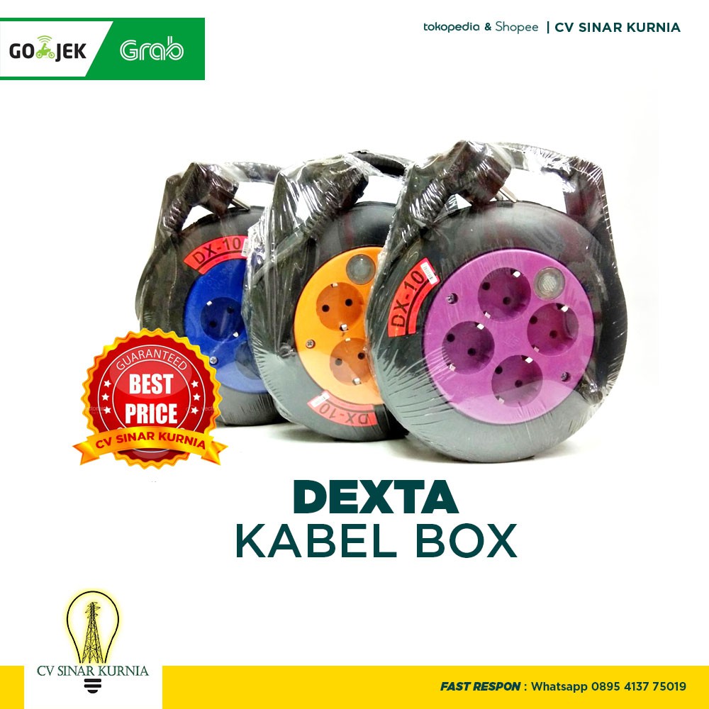 Dexta Yunior Box Kabel Roll Kabel / Terminal / Stop Kontak / Gulungan kabel / Kabel roll