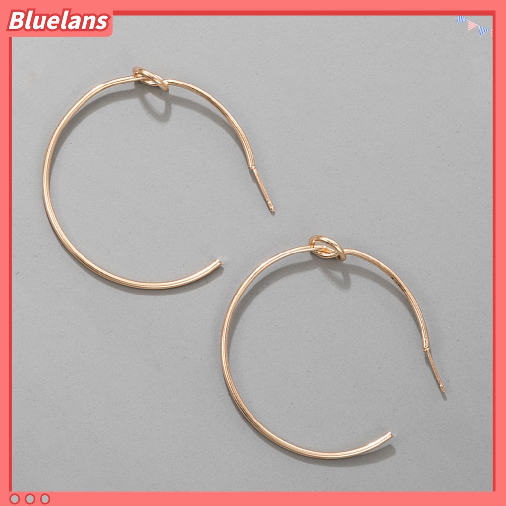 Anting Hoop Geometris Lingkaran Besar Bahan Logam Untuk Pemakaian Sehari-Hari