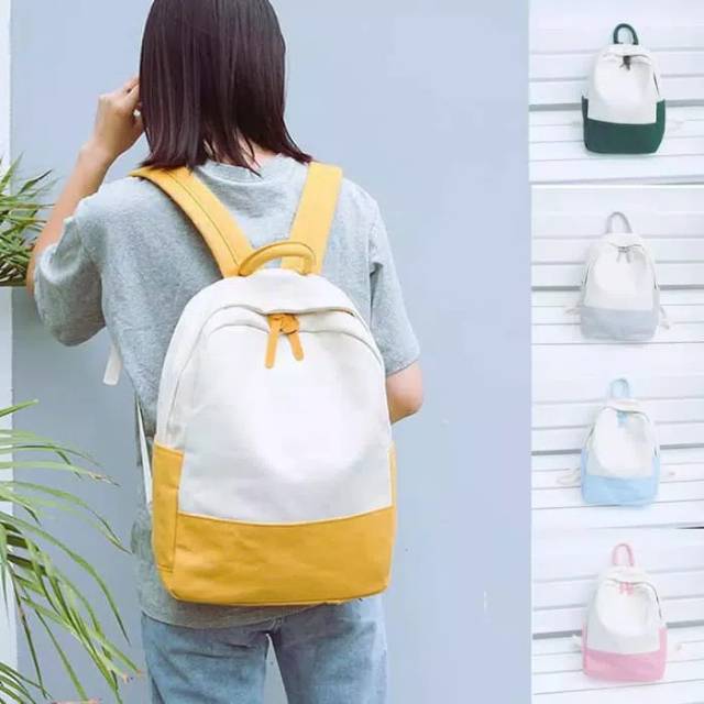 Tas Sekolah Ransel Laptop korea japan style - Bottle Corliss - Polo Felix