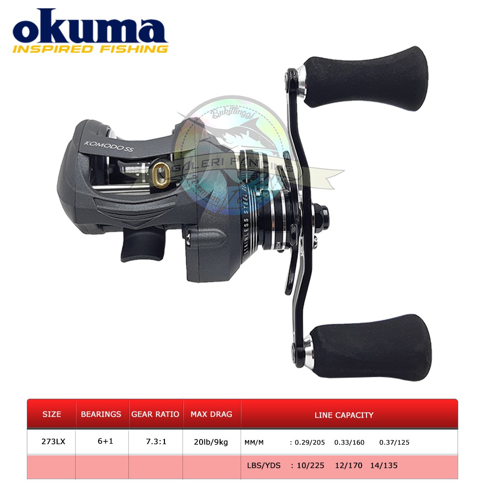Reel BC Okuma Komodo SS  KDS - 273LX Handle Kiri