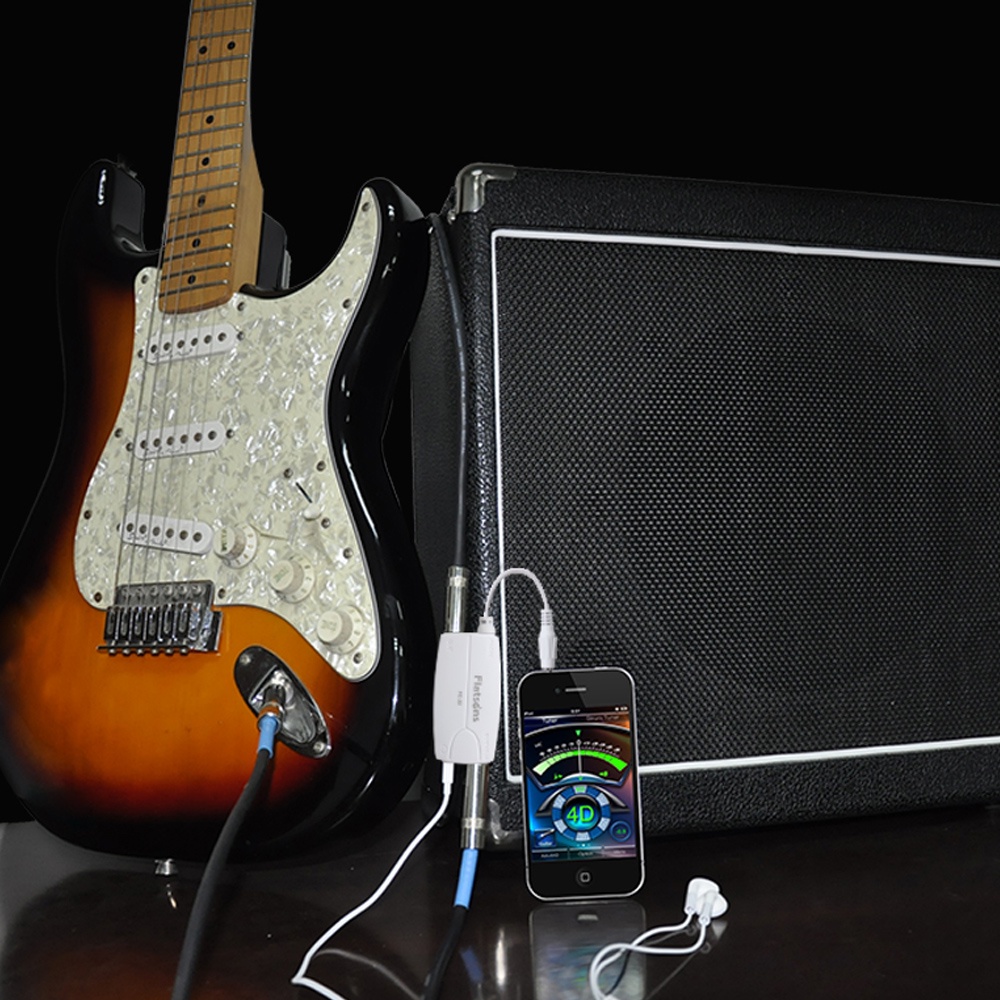 Adapter Konektor Audio Interface 3.5mm Untuk Efek Gitar Bass Ke Smartphone