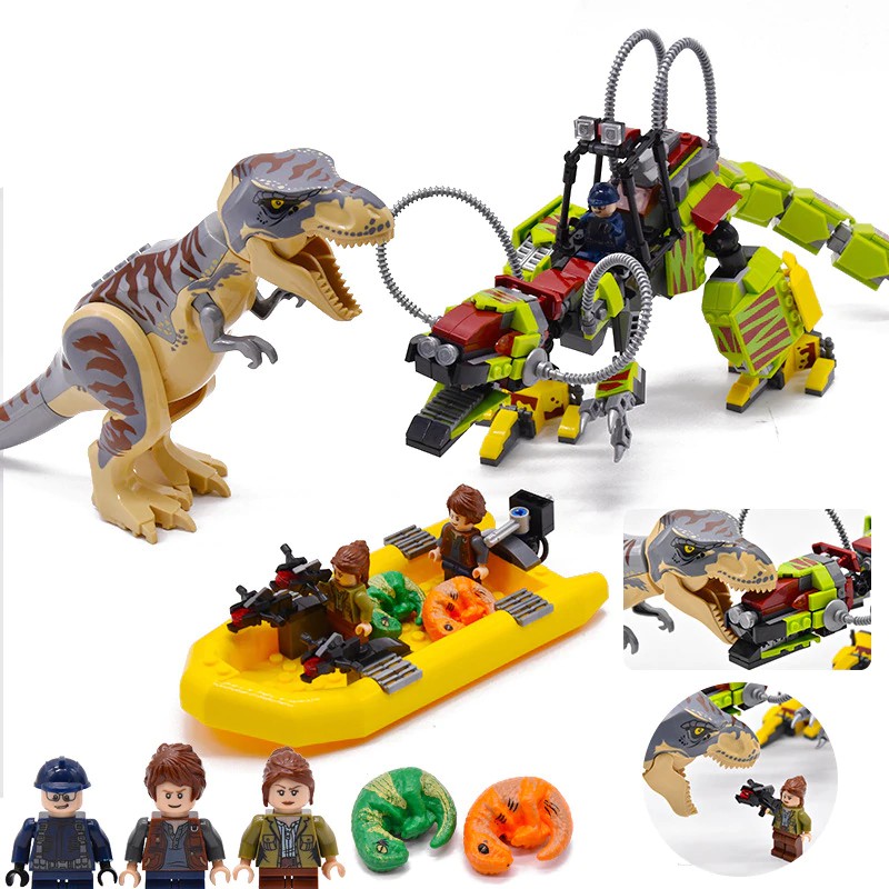 Mainan Lego Anak New Jurassic World Movie Dinosaur Tyrannosaurus T Rex Vs Dino Mech Battle Shopee Indonesia