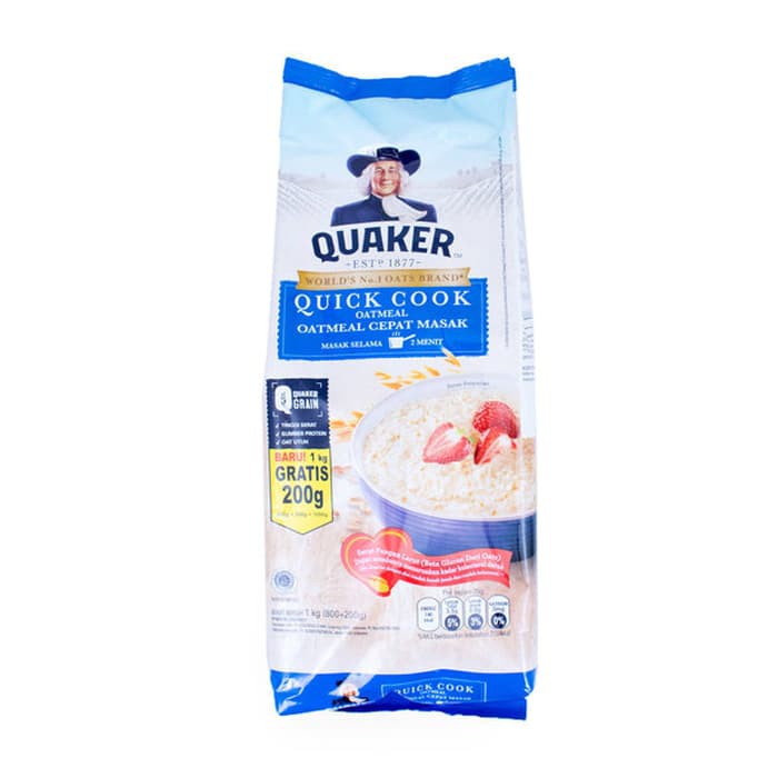 

QUAKER Quick Cook Oatmeal 800gr - Oatmeal Cepat Masak
