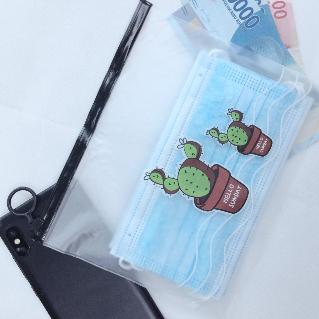 Pouch kosmetik transparan karakter ziplock | Pouch serbaguna | Pouch mika ziplock | Pouch Import
