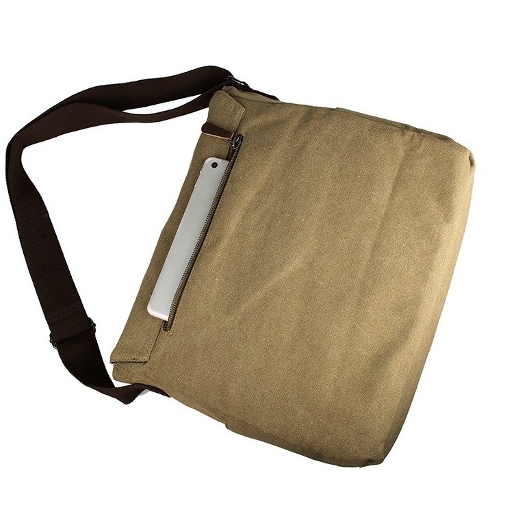 Tas Selempang Laptop Kanvas Pria - ALTIS - Khaki