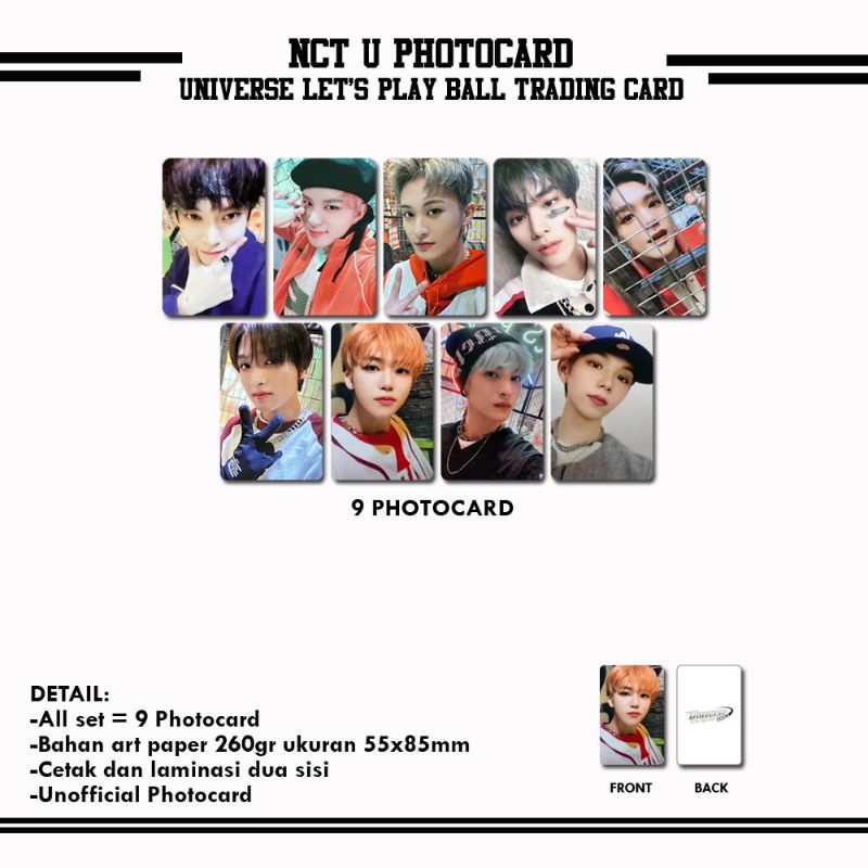 NCT U UNIVERSE LET'S PLAY BALL TRADING CARD PHOTOCARD