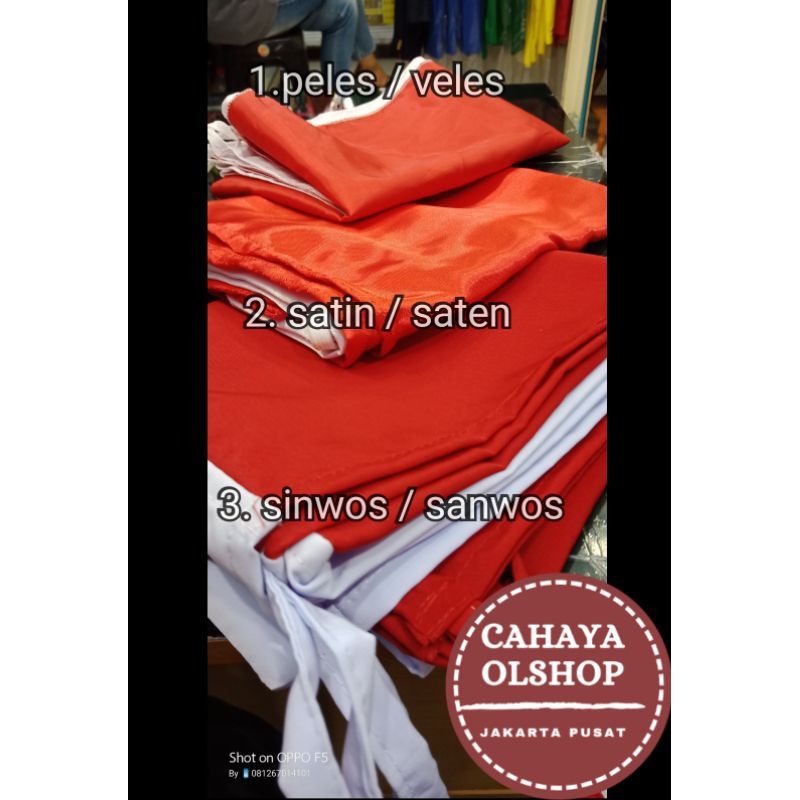 BENDERA MERAH PUTIH KATUN SUPER 60 x 90 / BENDERA MERAH PUTIH KATUN 80 x 120 / BENDERA MERAH PUTIH K