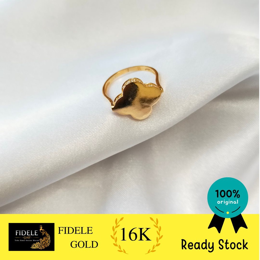 Cincin Bunga Variasi Permata Gold Cincin Emas Tua Emas 700
