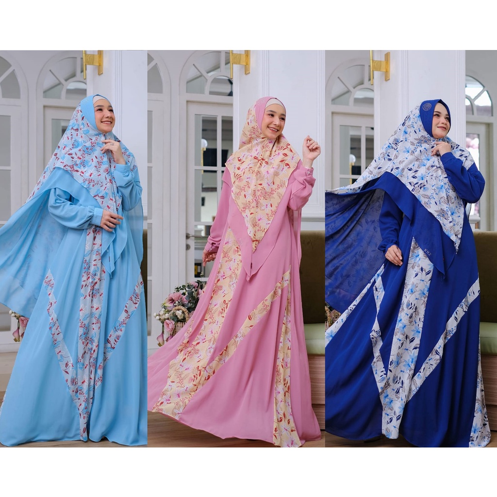 Gamis Set French Khimar Baju Gamis ukuran Jumbo Terbaru 2022 BIG SIZE super premium