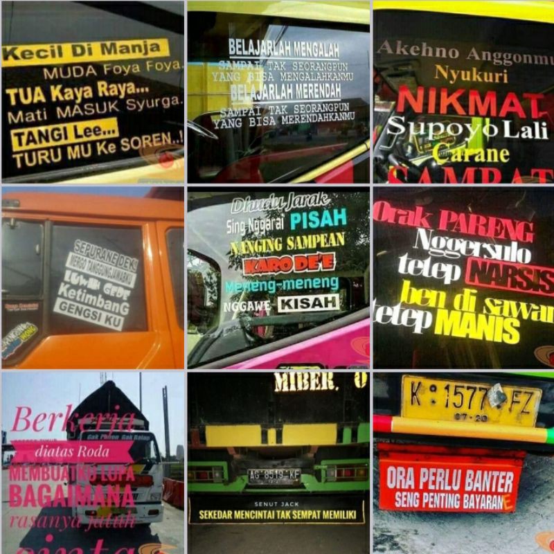 Jual Cutting Sticker Lucu Untuk Kaca Mobil Kata Lucu Buat Di Mobil