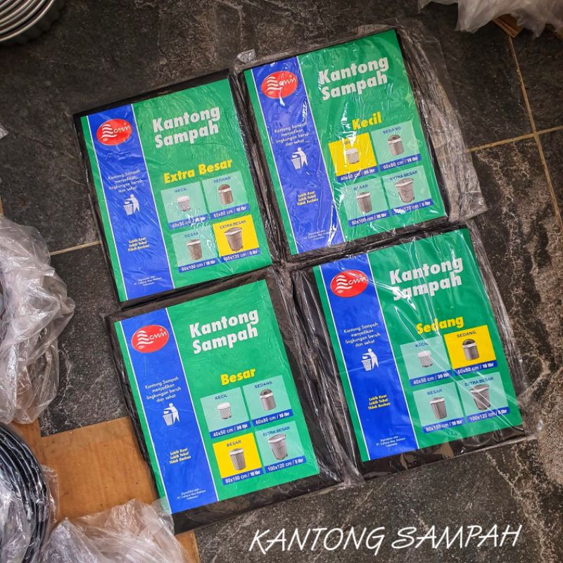 DAPURMAMI Kantong Sampah Trash Bag Ukuran Kecil  40 x 50 cm Ukuran Sedang 60 x 80 cm