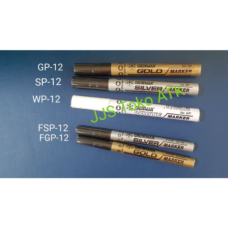 

Spidol Snowman Paint Marker Permanent Gold Silver White