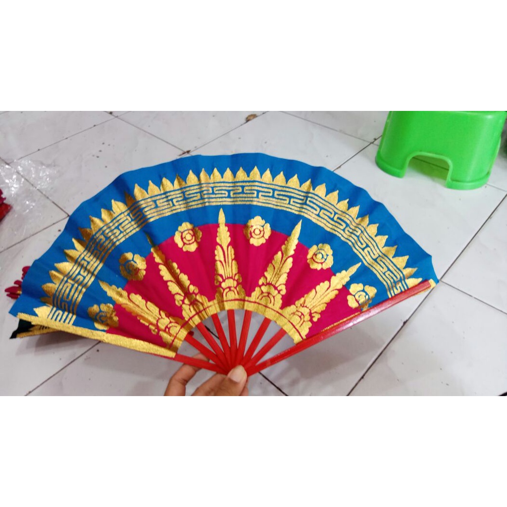 Kipas prada tari bali bahan metris souvenir