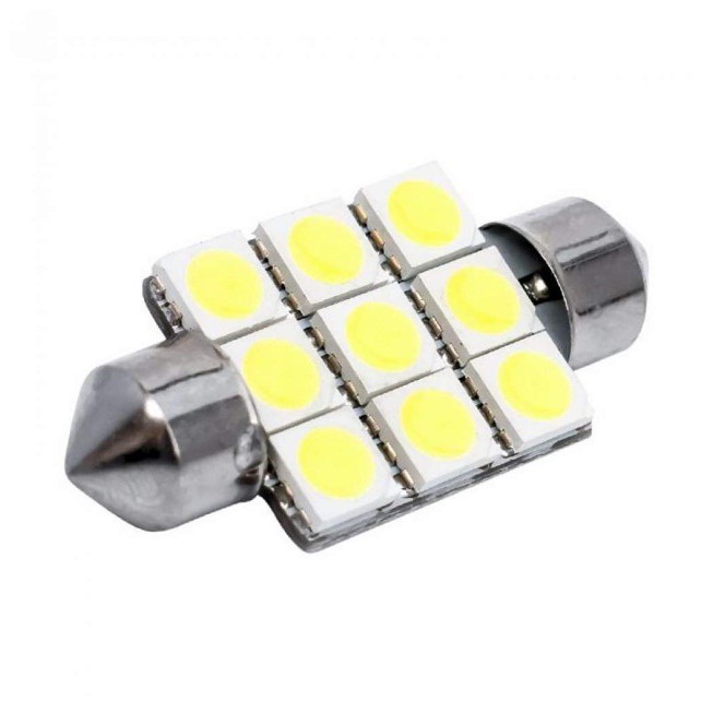 Lampu Led Plafon 6 SMD 5050 6 Mata - LED Kabin Mobil Festoon 36mm | Led Plafon 5050 | Led 6 Mata