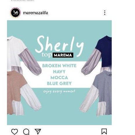 Sherly atasan top marema zalifa