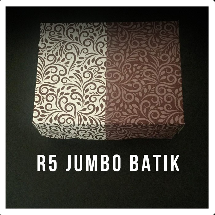 

Dus Kue 16 x 12,5 x 7 | R5 Jumbo Cetak Batik 310gr AK