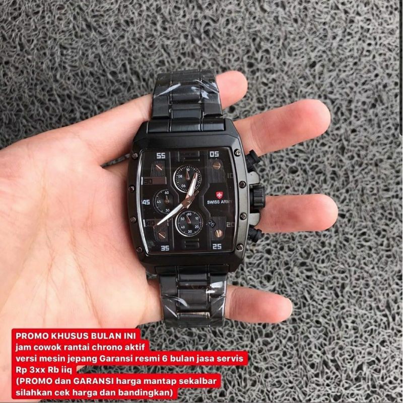 Jam rantai cowok chronograph