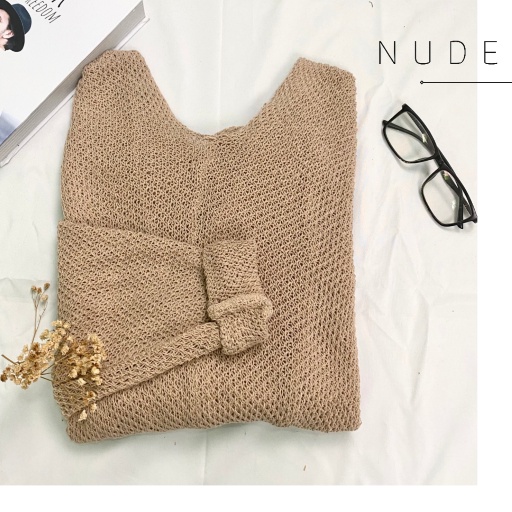 CARDIGAN RAJUT / BATWING KELELAWAR CARDIGAN / CARDIGAN BIG SIZE(PREMIUM)-NUDE