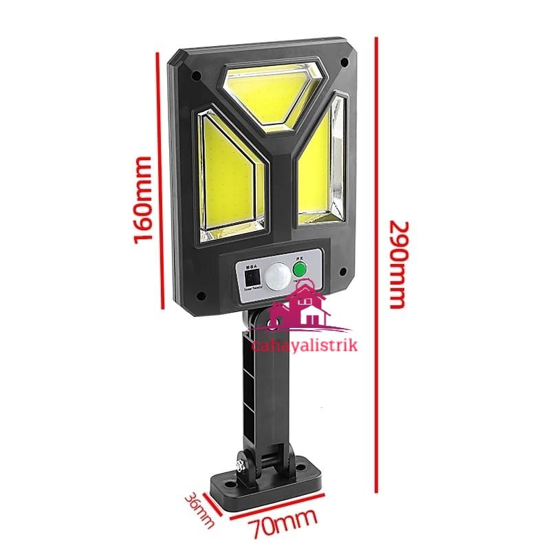 LAMPU TENAGA SURYA OUTDOOR IP69 120 WATT - LAMPU JALAN PAGAR DAN TAMAN