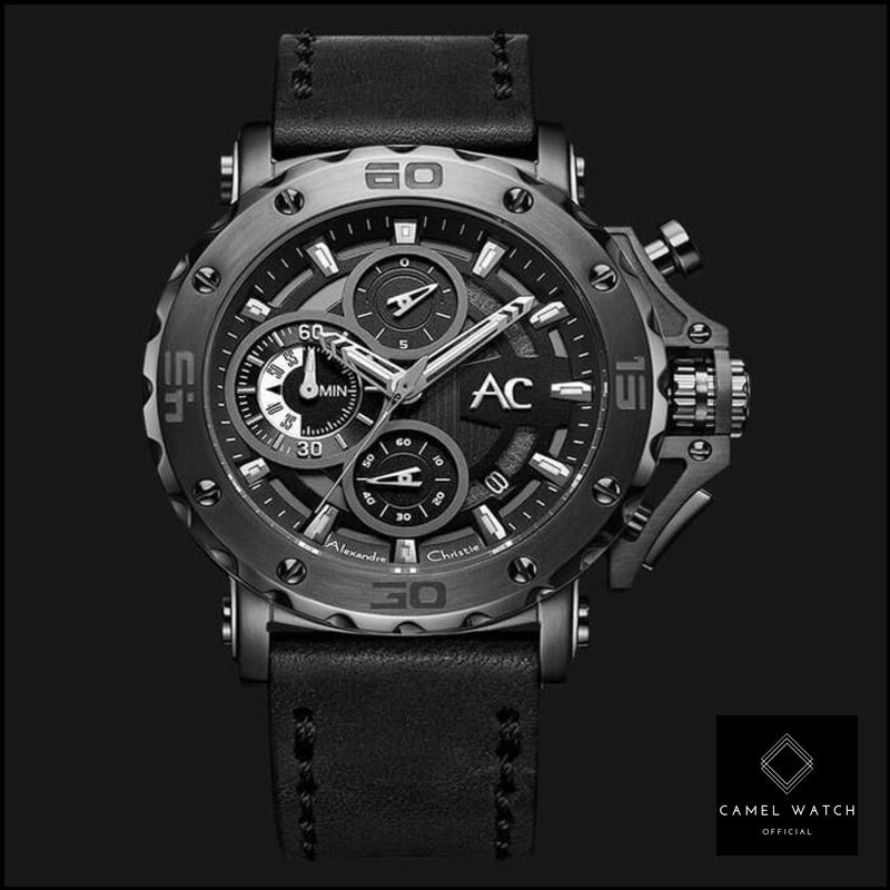 Murah ALEXANDRE CHRISTIE AC9205MC / AC 9205 MC COLLECTION BLACK LEATHER