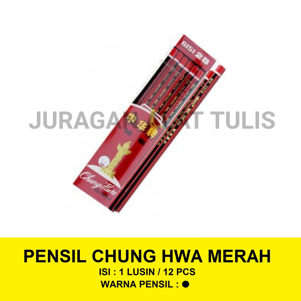 

PENSIL 2B CHUNG HWA MERAH/BIRU