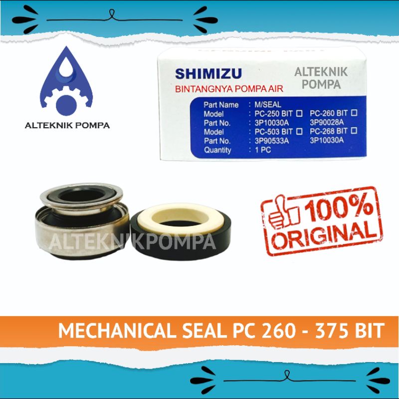 MECHANICAL SEAL/SIL SHIMIZU ORIGINAL JETPUMP PC 260-375 BIT