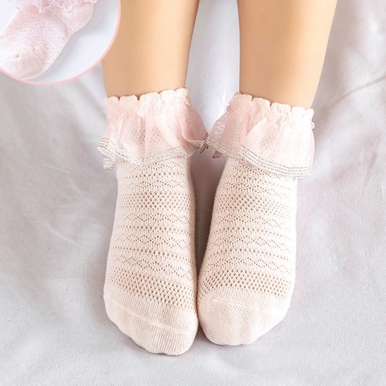 Retaily KS12 Kaos Kaki Renda Bayi Perempuan Katun Baby Socks Nyaman