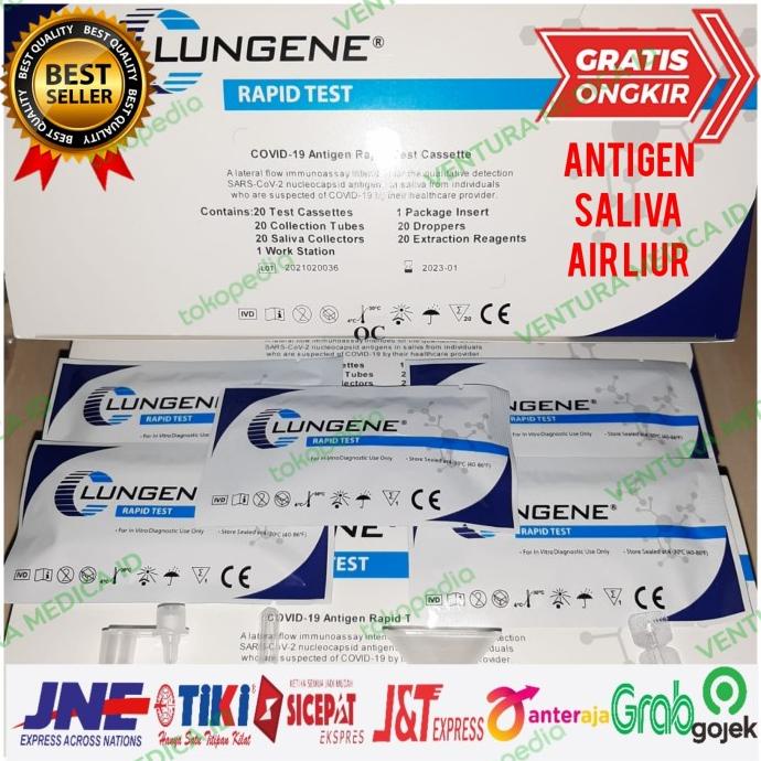 Alat Test Antigen Liur SalivaLungene 1 Box isi 20 Pcs