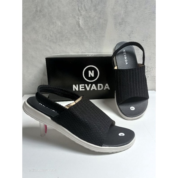 Sandal Nevada Rajut Elastis | Sendal Cewek Slop Rajut