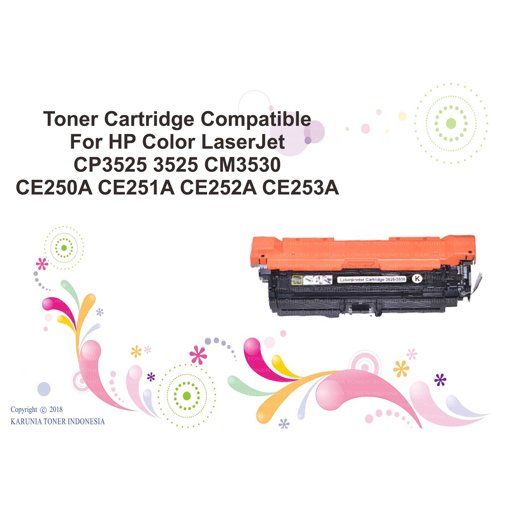 Toner Cartridge Compatible For HP 504A CP3525 3525 CM3530 CE250A CE250